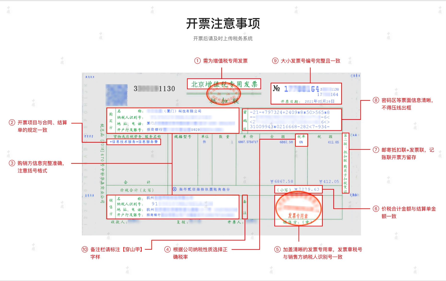 增值稅發(fā)票開票時所需要的注意事項